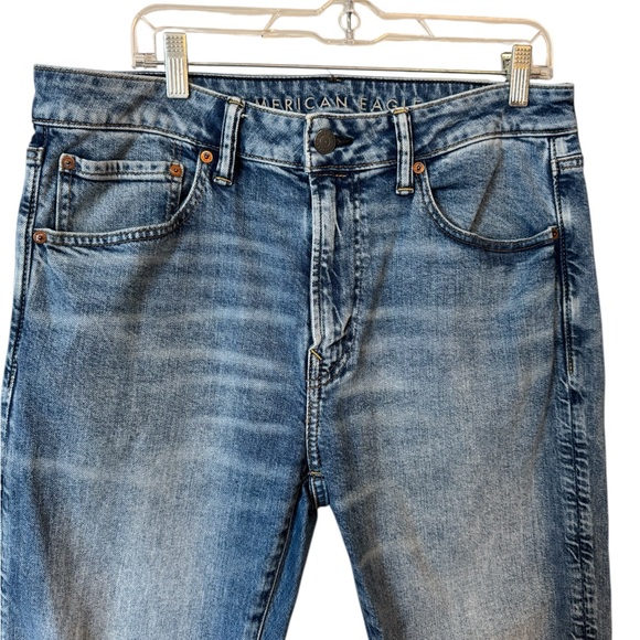 American Eagle Outfitters Blue Straight Jeans Classic 90's Style MEN'S 34x30 #V - Picture 2 of 8